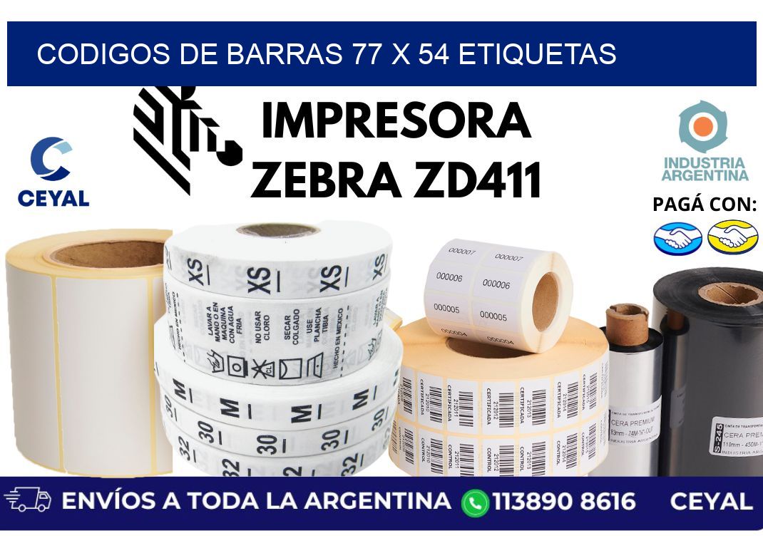 codigos de barras 77 x 54 etiquetas
