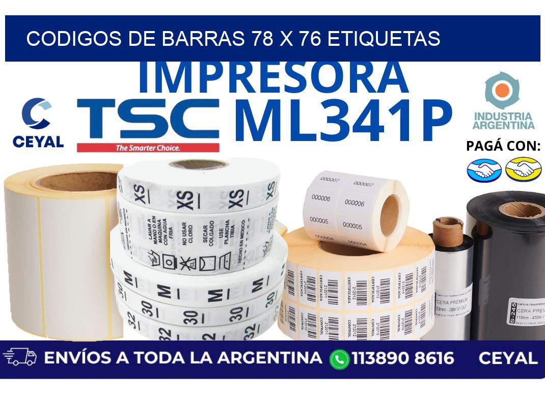 codigos de barras 78 x 76 etiquetas