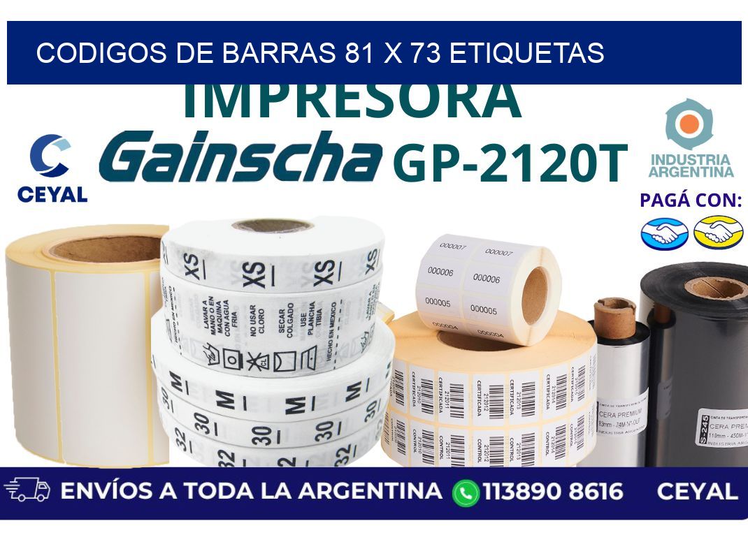 codigos de barras 81 x 73 etiquetas