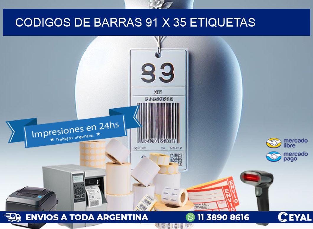 codigos de barras 91 x 35 etiquetas