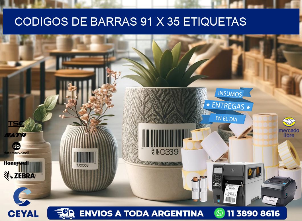 codigos de barras 91 x 35 etiquetas