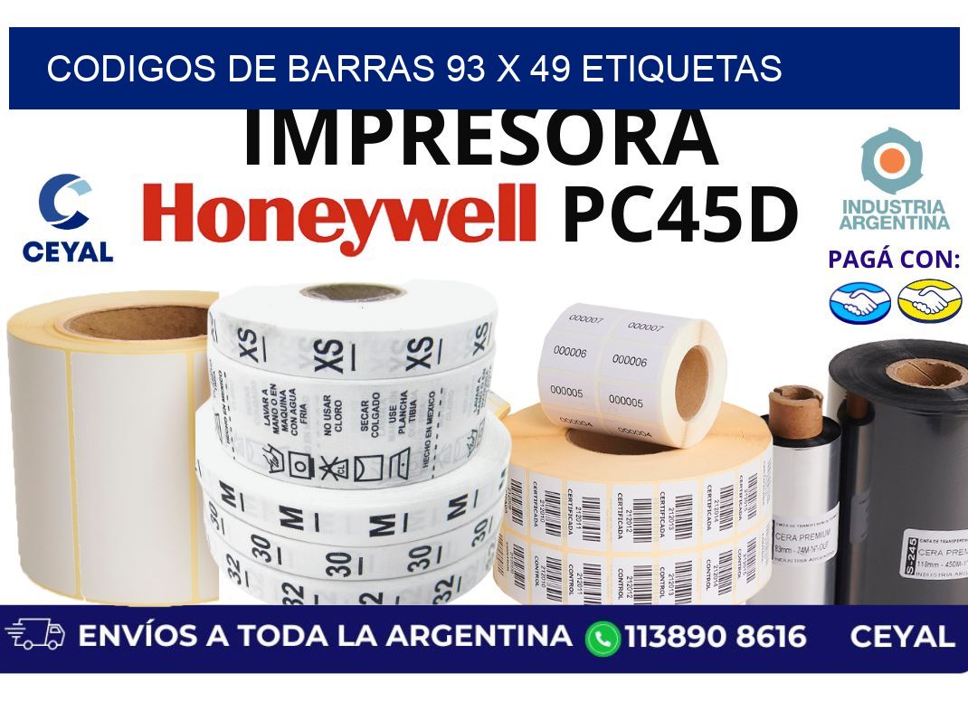 codigos de barras 93 x 49 etiquetas
