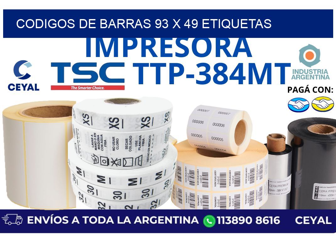 codigos de barras 93 x 49 etiquetas