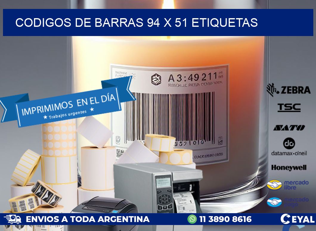 codigos de barras 94 x 51 etiquetas
