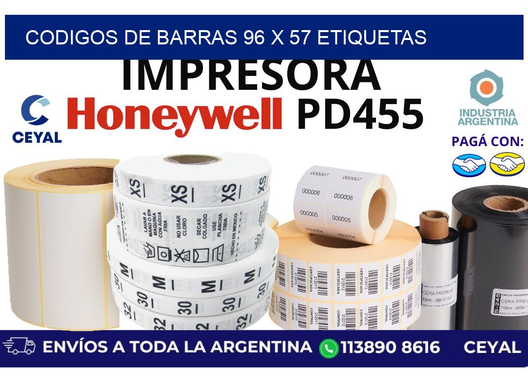 codigos de barras 96 x 57 etiquetas