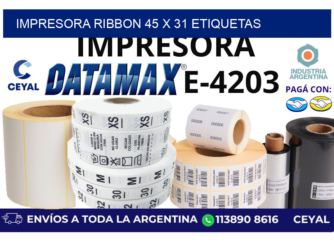 impresora ribbon 45 x 31 etiquetas