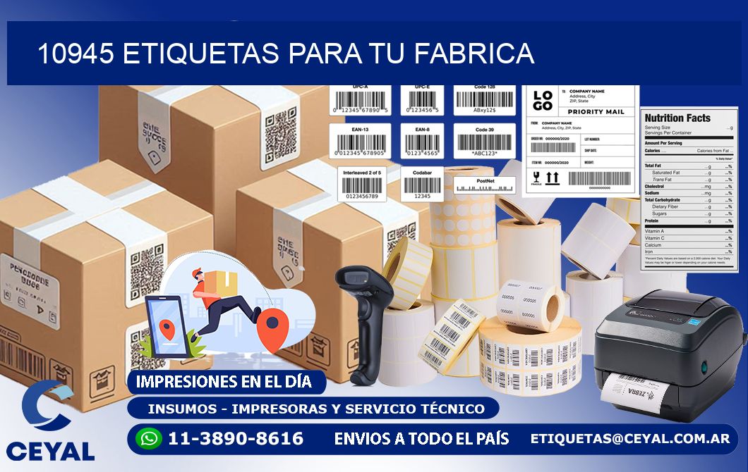 10945 etiquetas para tu fabrica