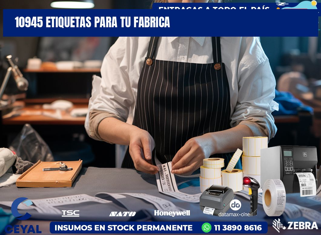 10945 etiquetas para tu fabrica