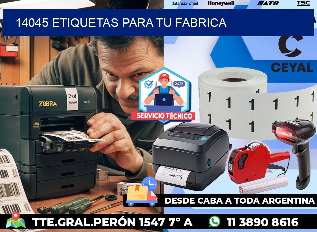 14045 etiquetas para tu fabrica