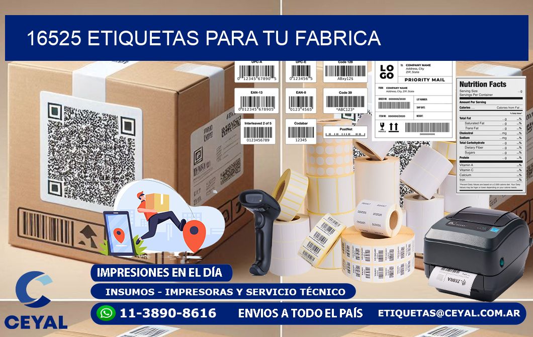 16525 etiquetas para tu fabrica
