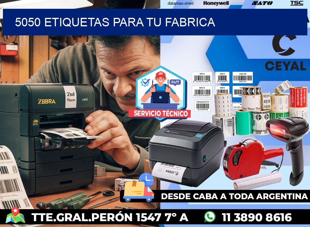 5050 etiquetas para tu fabrica