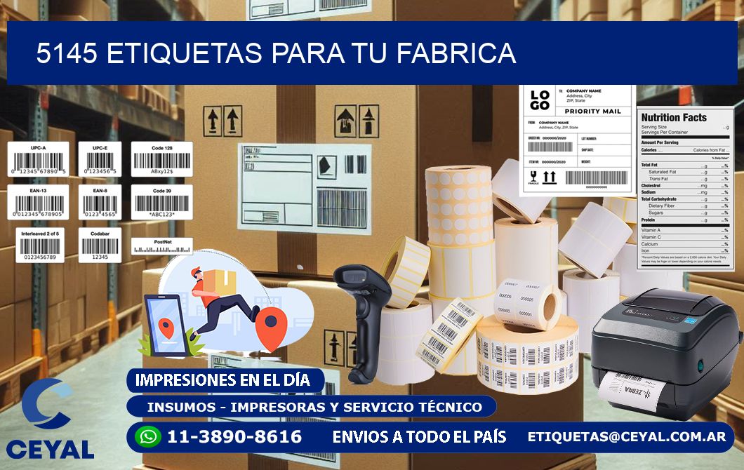 5145 etiquetas para tu fabrica
