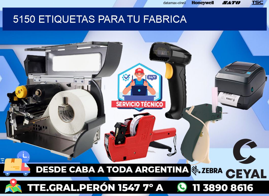 5150 etiquetas para tu fabrica