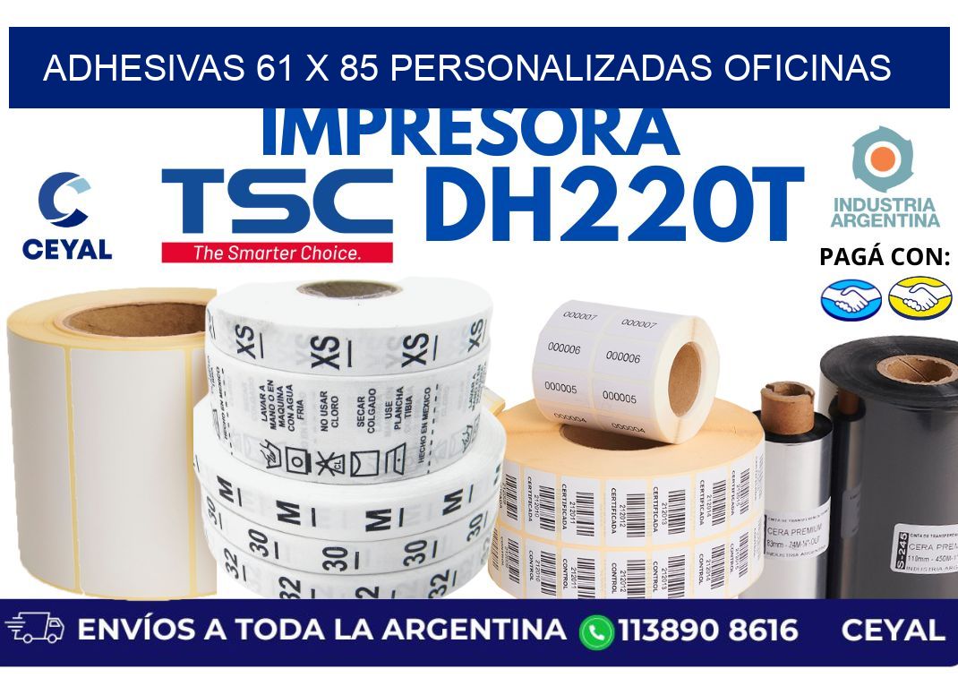 adhesivas 61 x 85 personalizadas oficinas