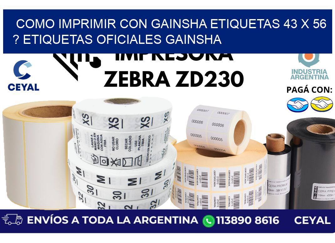 como imprimir con gainsha etiquetas 43 x 56 ? etiquetas oficiales gainsha