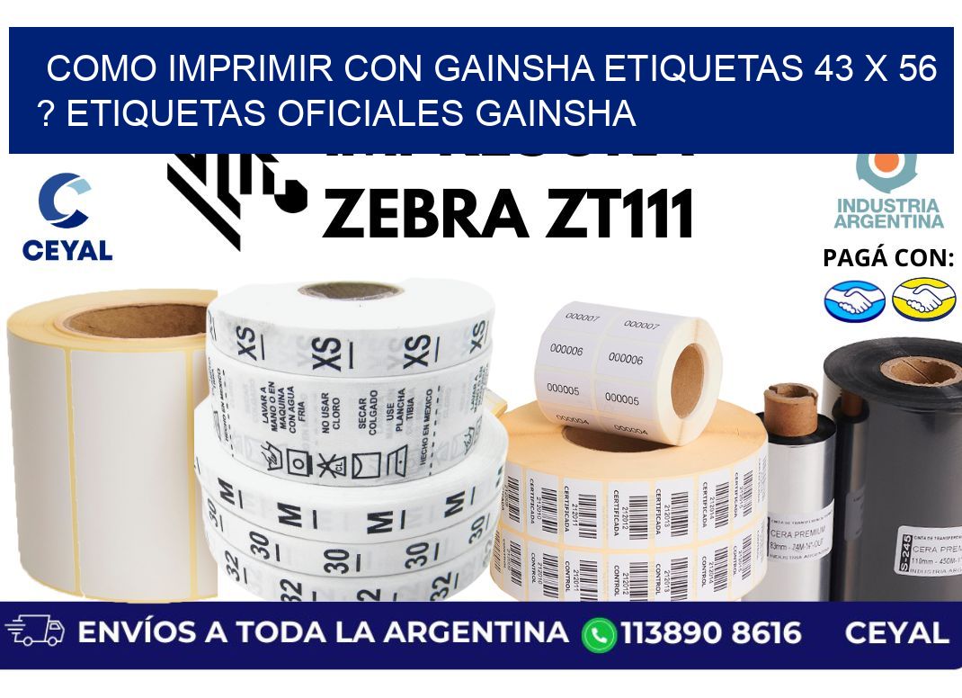 como imprimir con gainsha etiquetas 43 x 56 ? etiquetas oficiales gainsha
