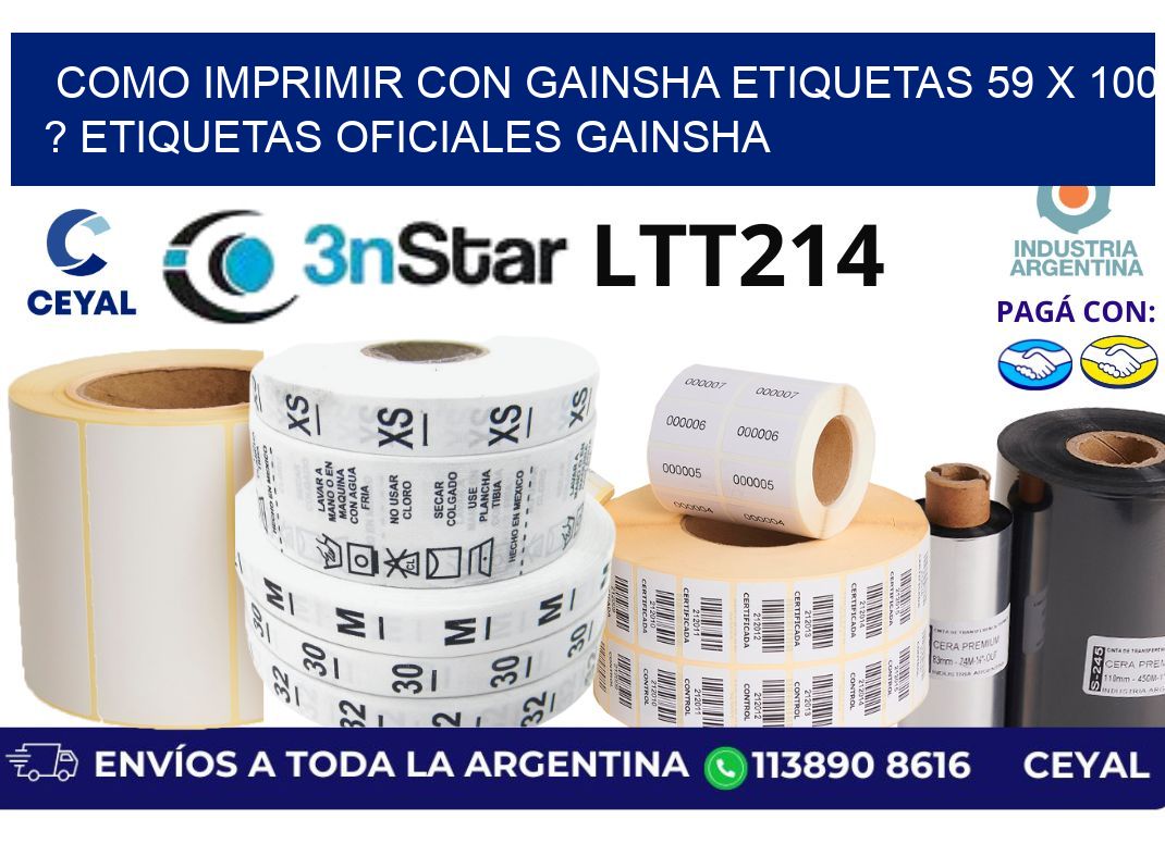 como imprimir con gainsha etiquetas 59 x 100 ? etiquetas oficiales gainsha