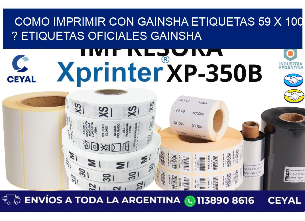 como imprimir con gainsha etiquetas 59 x 100 ? etiquetas oficiales gainsha