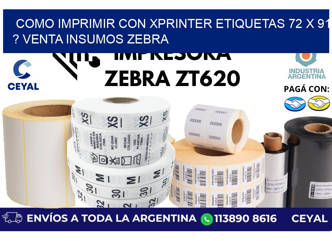 como imprimir con xprinter etiquetas 72 x 91 ? venta insumos zebra