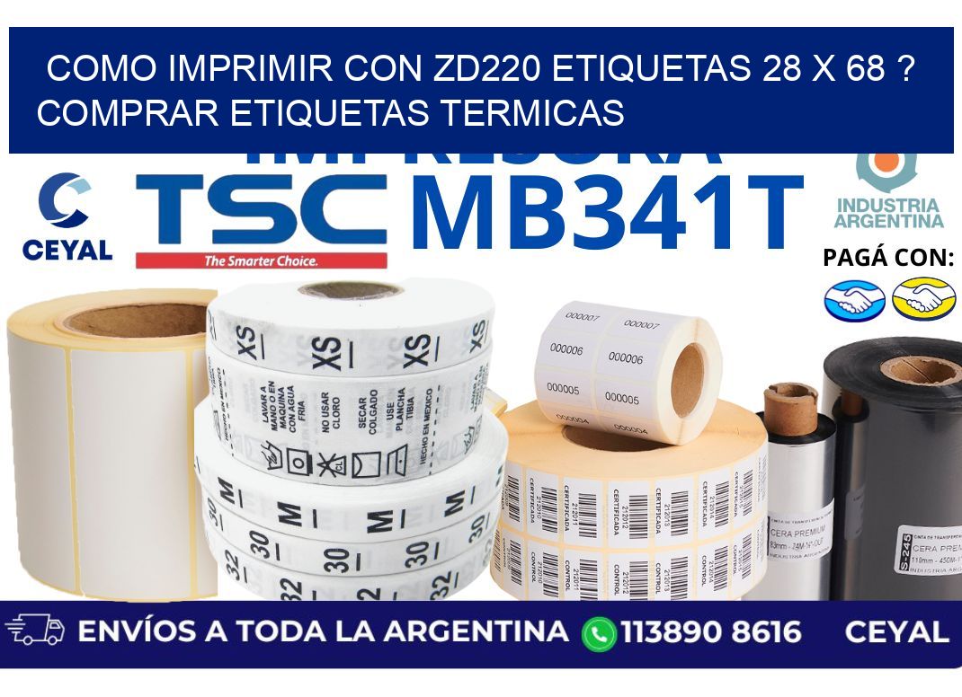 como imprimir con zd220 etiquetas 28 x 68 ? Comprar Etiquetas termicas