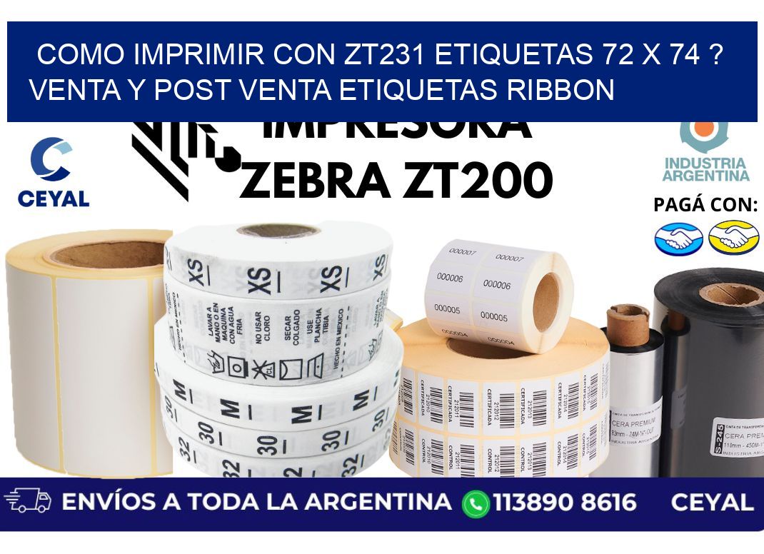 como imprimir con zt231 etiquetas 72 x 74 ? Venta y post venta etiquetas ribbon