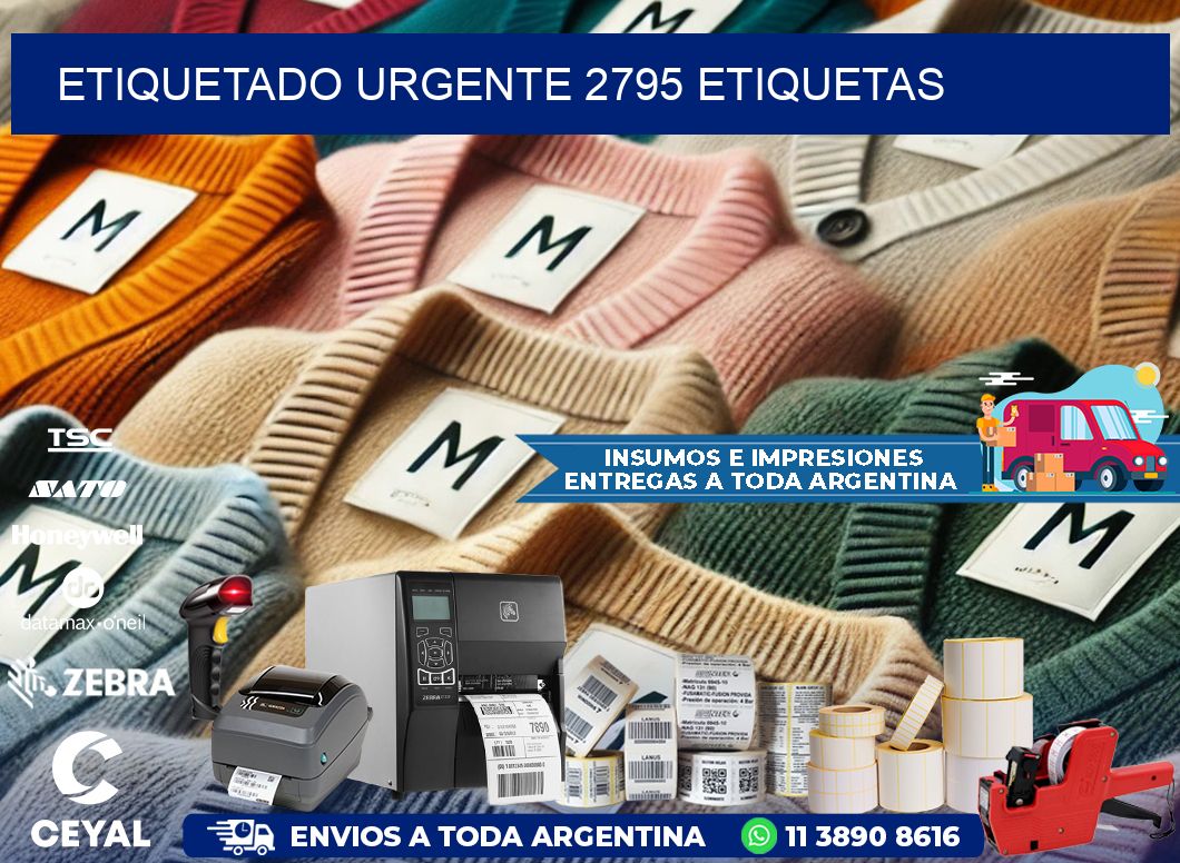 etiquetado urgente 2795 etiquetas