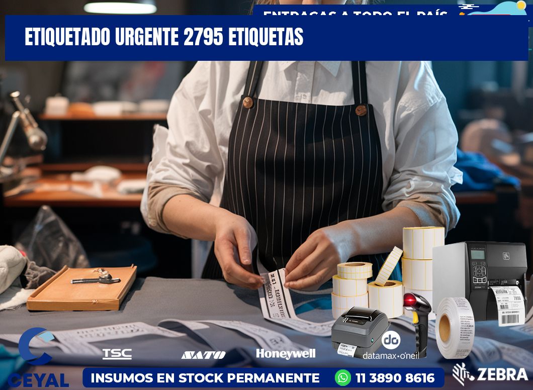 etiquetado urgente 2795 etiquetas