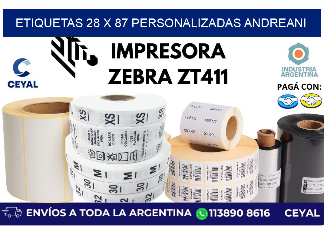 etiquetas 28 x 87 personalizadas andreani
