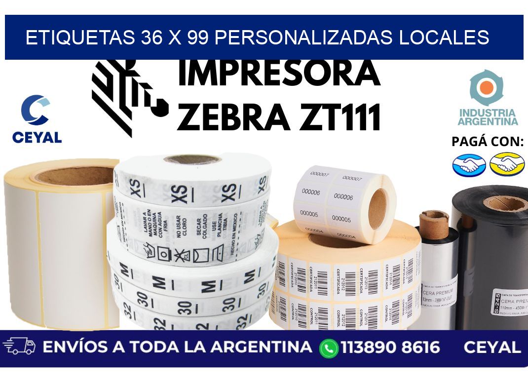 etiquetas 36 x 99 personalizadas locales