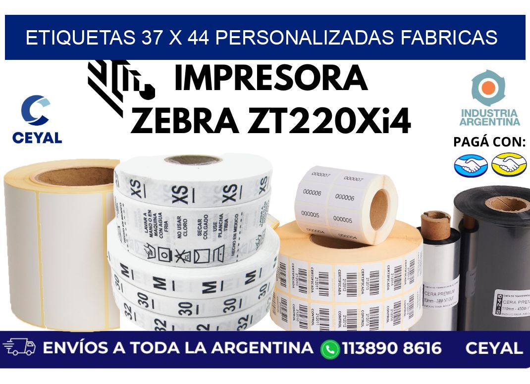 etiquetas 37 x 44 personalizadas fabricas