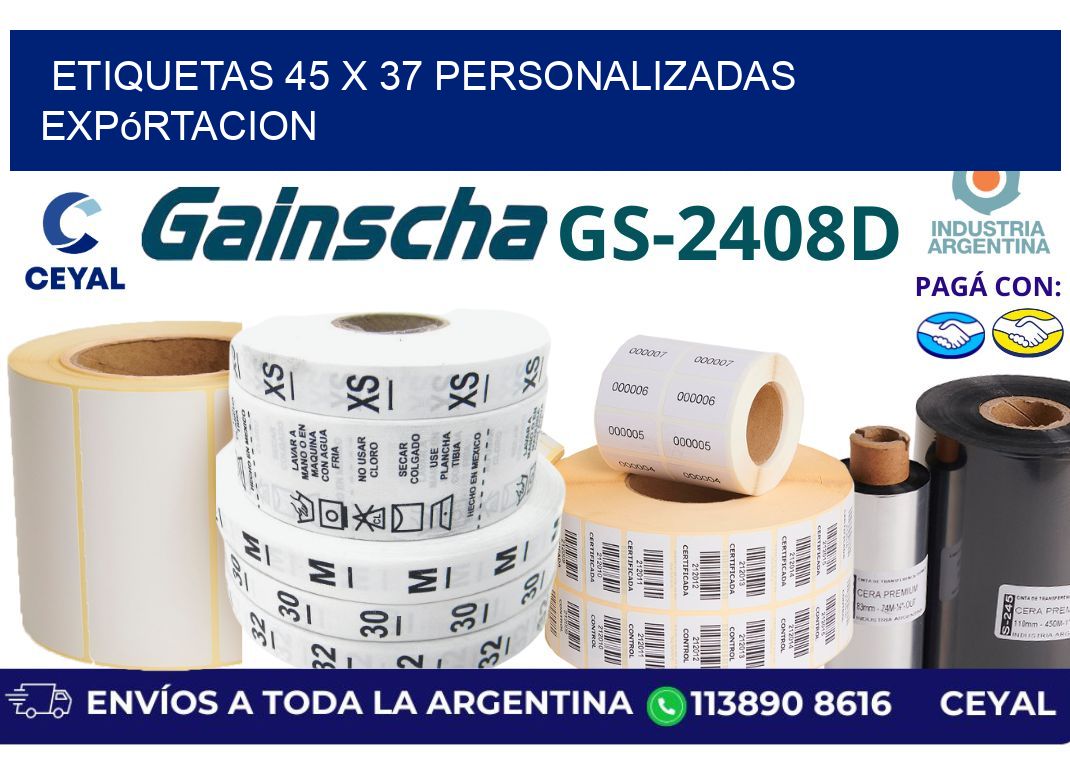 etiquetas 45 x 37 personalizadas expórtacion