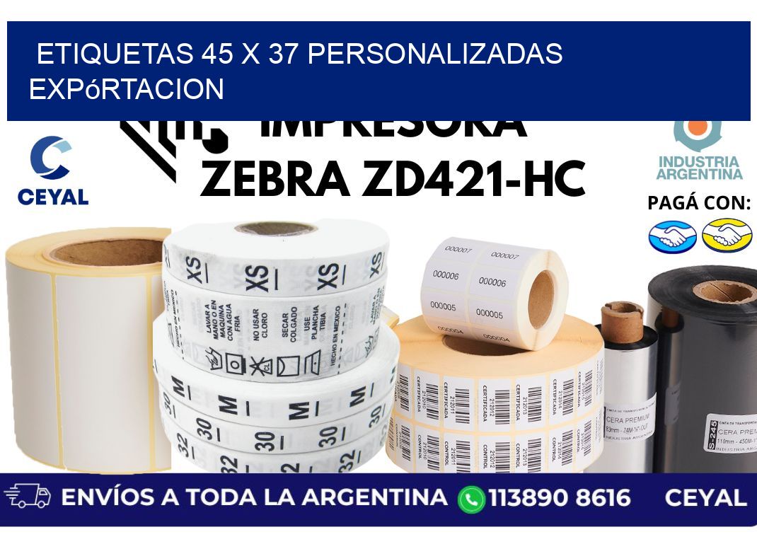 etiquetas 45 x 37 personalizadas expórtacion