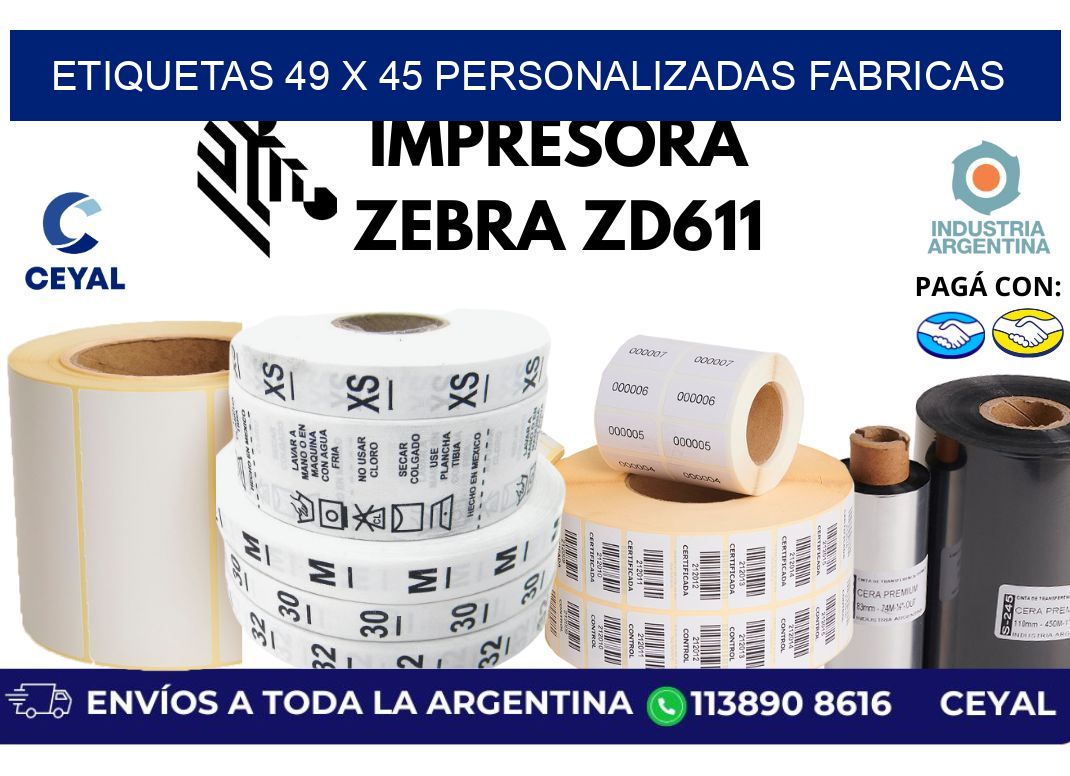 etiquetas 49 x 45 personalizadas fabricas