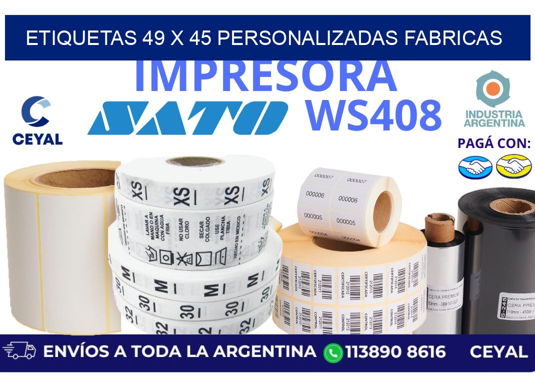 etiquetas 49 x 45 personalizadas fabricas
