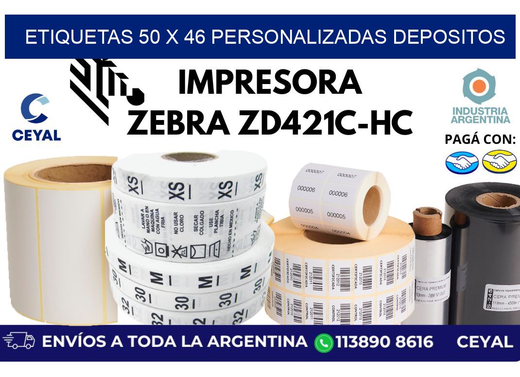 etiquetas 50 x 46 personalizadas depositos