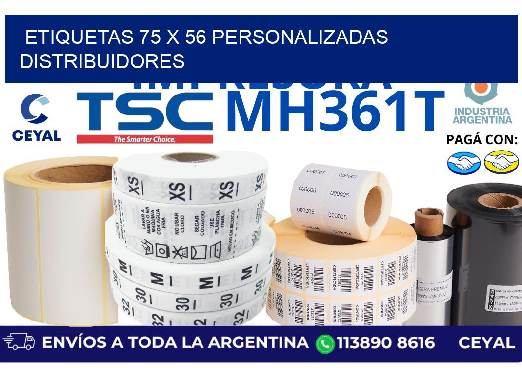 etiquetas 75 x 56 personalizadas distribuidores