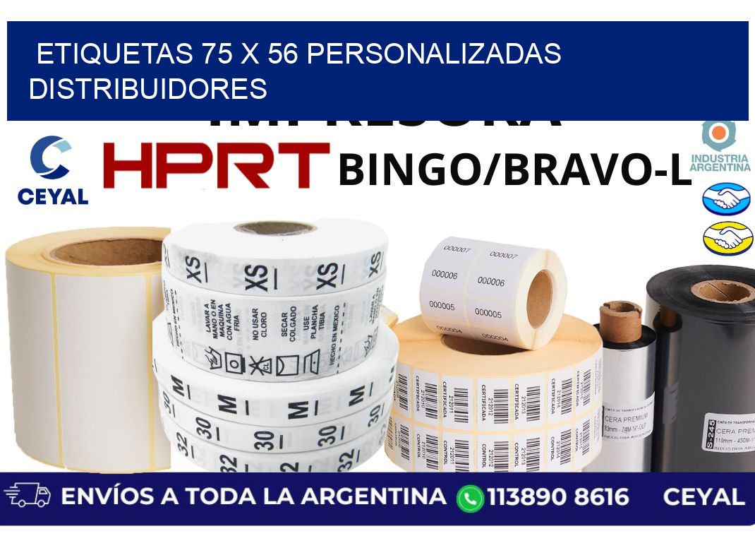 etiquetas 75 x 56 personalizadas distribuidores