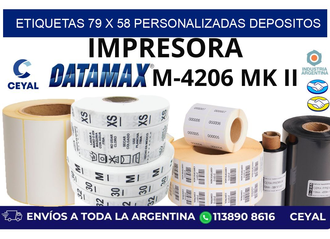 etiquetas 79 x 58 personalizadas depositos