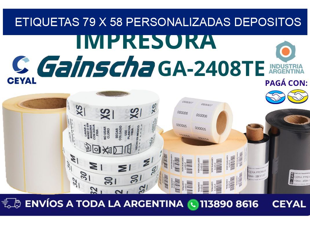etiquetas 79 x 58 personalizadas depositos