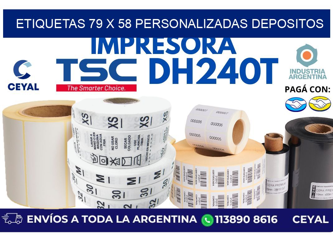etiquetas 79 x 58 personalizadas depositos