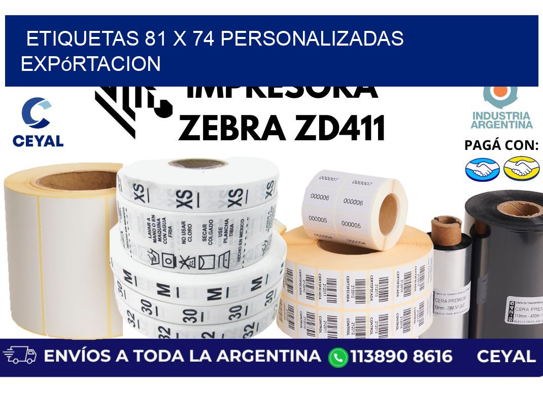 etiquetas 81 x 74 personalizadas expórtacion