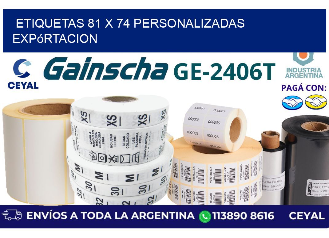 etiquetas 81 x 74 personalizadas expórtacion