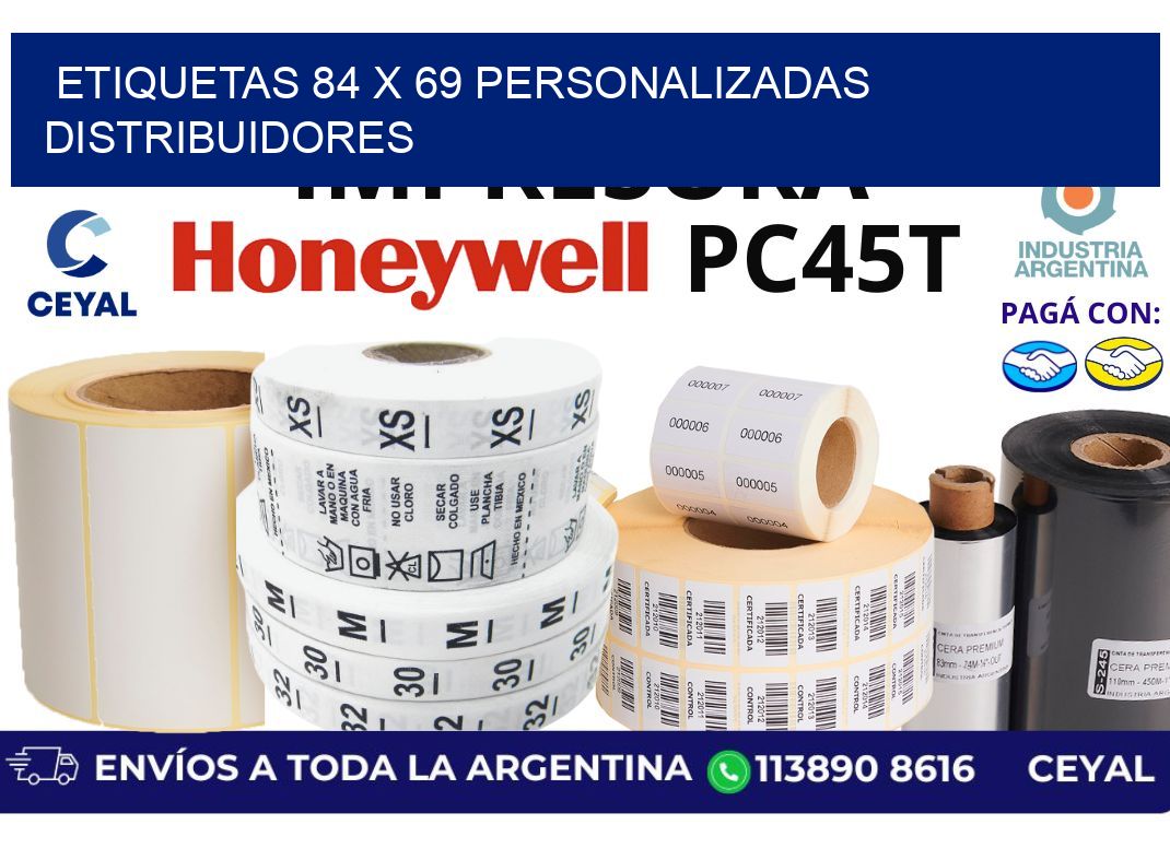etiquetas 84 x 69 personalizadas distribuidores