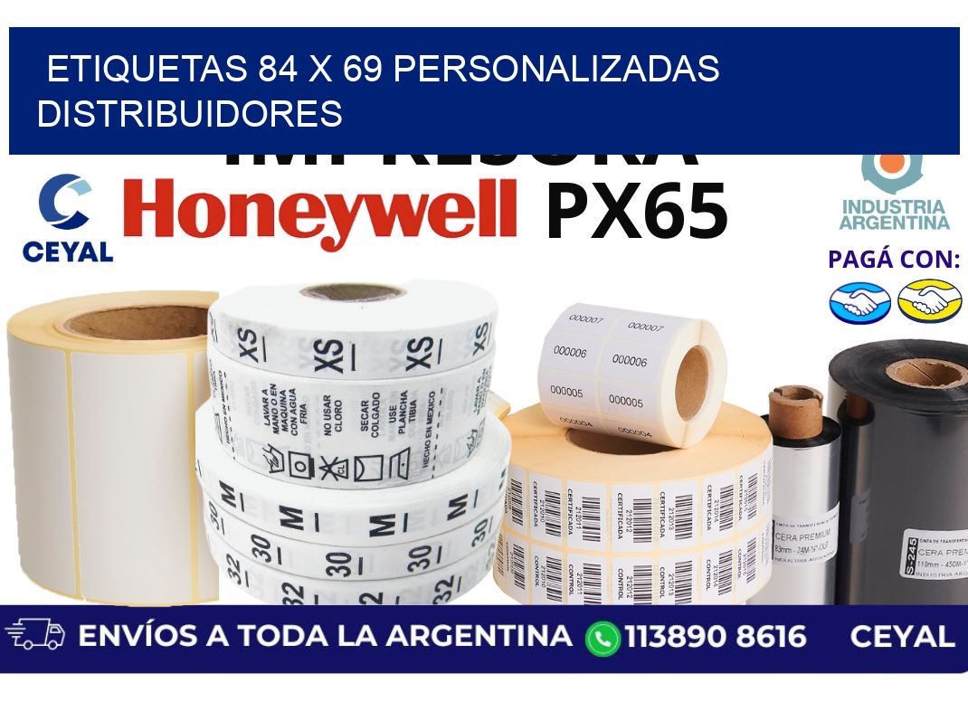 etiquetas 84 x 69 personalizadas distribuidores