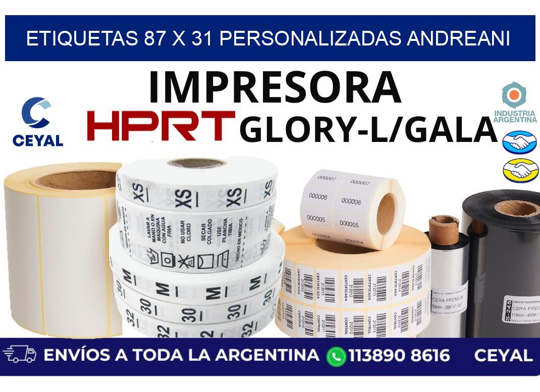 etiquetas 87 x 31 personalizadas andreani