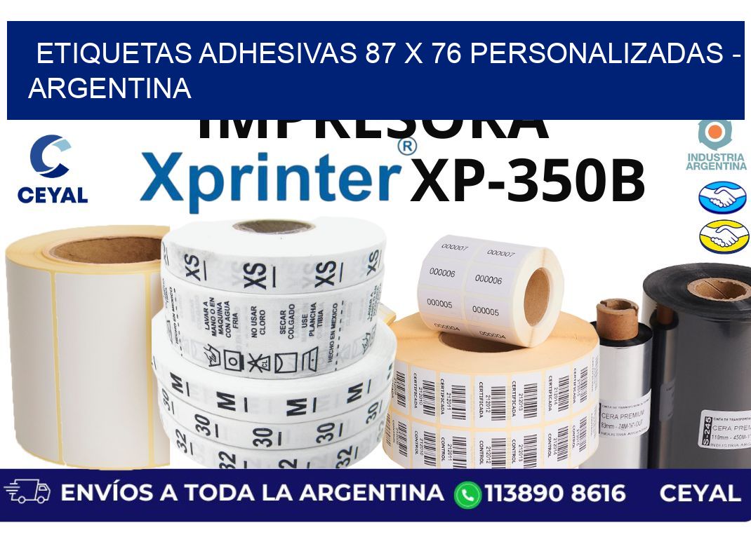 etiquetas adhesivas 87 x 76 personalizadas – Argentina
