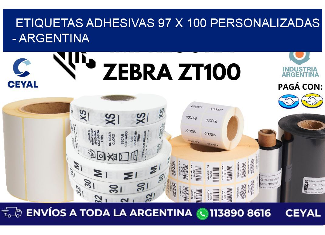 etiquetas adhesivas 97 x 100 personalizadas - Argentina