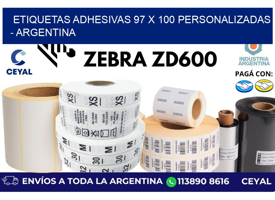 etiquetas adhesivas 97 x 100 personalizadas - Argentina
