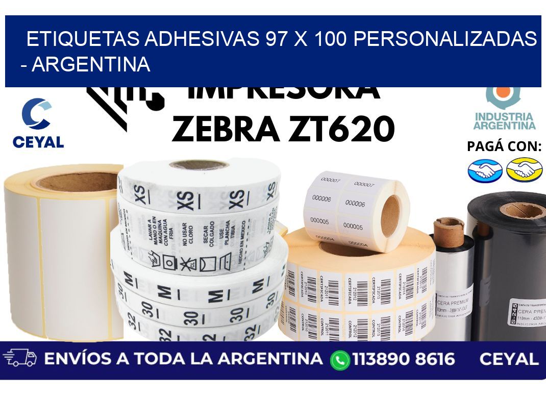 etiquetas adhesivas 97 x 100 personalizadas – Argentina
