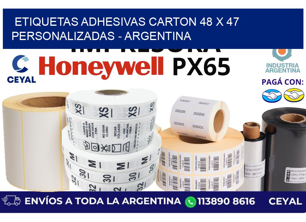 etiquetas adhesivas carton 48 x 47 personalizadas – Argentina